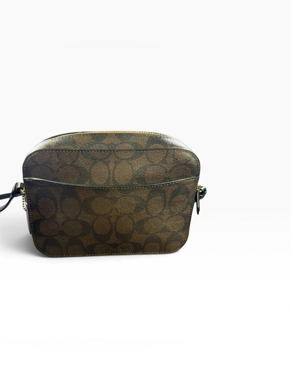 Coach Brown Signature Canvas Crossbody with Matching Card Case